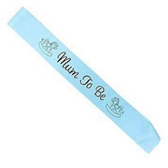 Party sash Pink SHOWER SASH MUM SHOWER Boy Girl White SASH Baby simple color