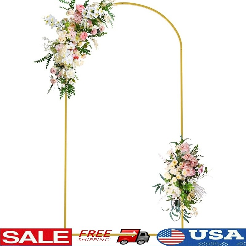 Gold Metal Wedding Arch Backdrop Stand Party Celebration Photo Booth Decoration