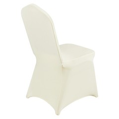 VEVOR 50PCS Beige Stretch Spandex Folding Chair Covers for Wedding Party Dining