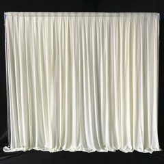 9.8 x 19.7ft White Pleated Decoration Curtain Wedding Backdrop Ice Silk