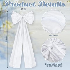 Satin Wedding Pew Bows Decorative Accessories Easy Install Elegant Event Decor