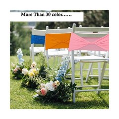 MDS Pack of 100 Spandex Chair Sashes Bows Elastic Stretch Dining Chair Bands …