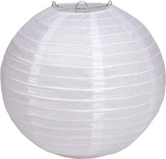 4″6″8″10″12″14″16″18 Round Paper Lanterns Lamp Wedding 12″/30CM, White