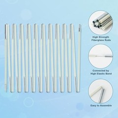 Balloon Arch Kit, 7.4FT High&10FT Wide Adjustable Glass Fiber Balloon White