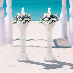 Wedding Roman Column Landscaping Pillar Heart-shaped Pattern Flowerpot Holder