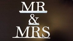 MR & MRS Wedding Crop, 80x11cm, Sweetheart Table, Choose Your Color
