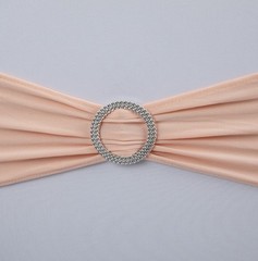 50 Buckle Spandex Stretch Chair Band Sash Bow Blush Soft Pink