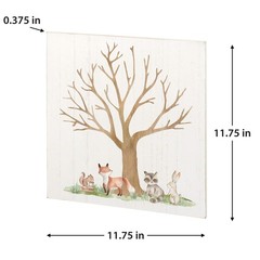 Lillian Rose Woodland Baby Shower Guest Book Alternative Ink Pad Cream 11.75 X