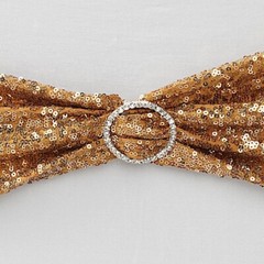 75 Spandex Sequined CHAIR SASHES Ties Wraps Wedding Party Decorations SALE