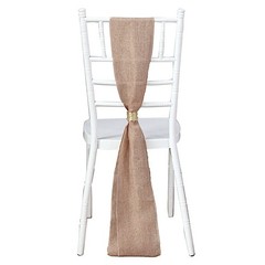 5 pcs DUSTY ROSE 6″ x 108″ Faux Burlap Chair Sashes Wedding Decorations