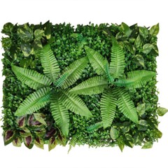 9 Pcs Artificial Boxwood Hedge Panels 60 × 40 × 4 cm Green