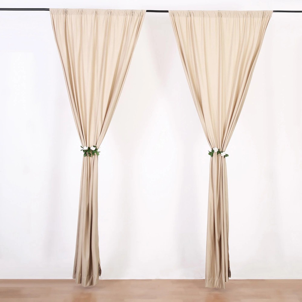 NUDE 10 x 10 ft Polyester BACKDROP CURTAINS Drapes Panels Home Decorations