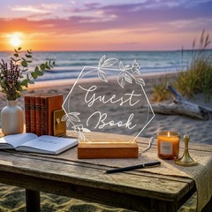 LED Light-Up Acrylic Event Sign for Ceremony | Guest Book Sign