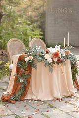 Ling’s Moment Fall 9FT Flower Garland for Backdrop Decorations – Wedding Arch…