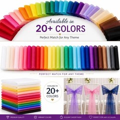 Elegant Organza Chair Sashes Sheer Fabric Sashes for Weddings, Parties, and