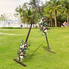 Retro Triangle Wood Wedding Arch Background Decor Flower Stand Rack 8.2ft