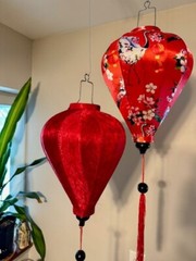 2pc/ 20″” AUTHENTIC VIETNAMESE SILK LANTERN — Garlic Umbrella