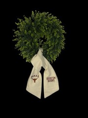 University of Texas (UT) Cotton Wreath Sash (2 Logos) 31k Stitch Hook Em Horns