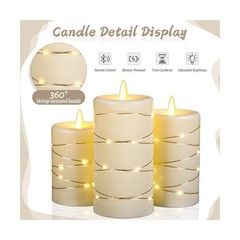 Flameless LED Candles with Timer 3 pc Flickering Flameless Candles … Fast Ship