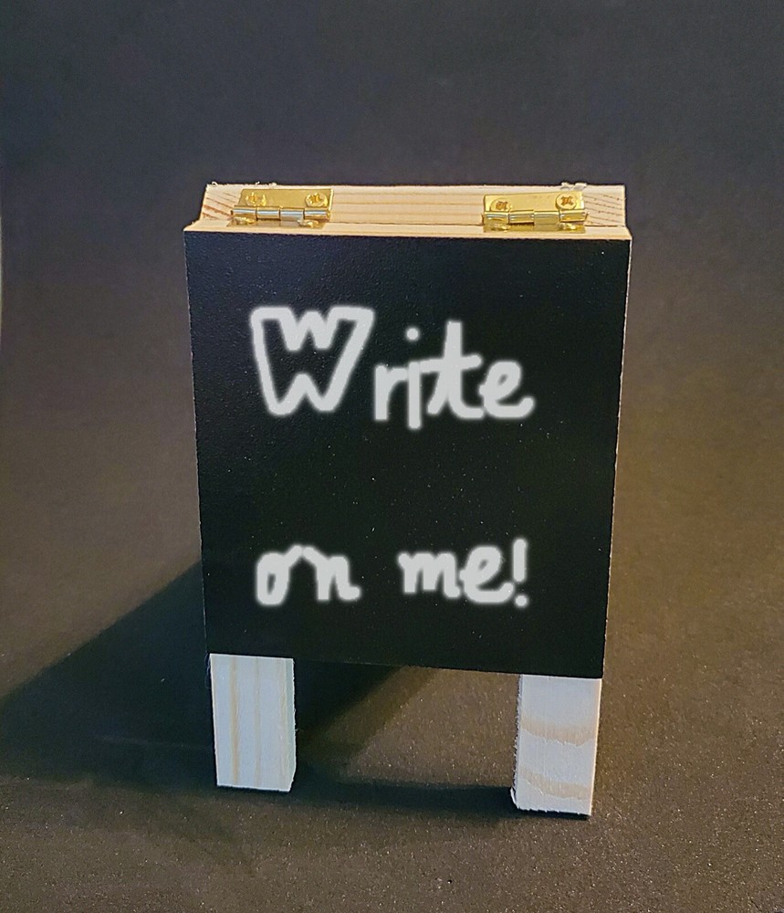 Darice® Mini Wood EASEL CHALKBOARD Black UNFINISHED 3.1″ x 3.6″ NEW HOME DECOR