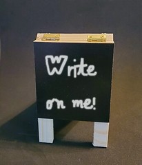 Darice® Mini Wood EASEL CHALKBOARD Black UNFINISHED 3.1″ x 3.6″ NEW HOME DECOR