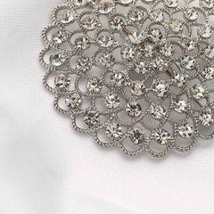 3 in Metal Rhinestones Flower Brooch Chair SASH PIN Party Events Decorations