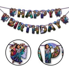 “Encato Happy Birthday Banner – Magical Family Theme Party Decorations 