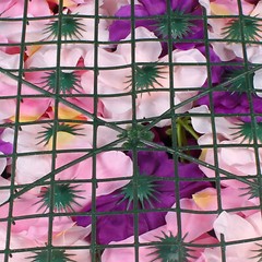 Artificial Flower Wall – Lifelike Silk & Plastic for Indoor/Outdoor Use, Easy