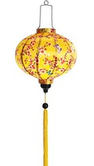 Set 4 Hoi An silk lanterns with Apricot flowers fabric – Cherry blossom fabric