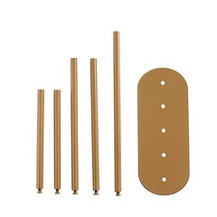 Gold 10″ Metal 5 Tubes Single Stem Flower Bud Vase Centerpiece Party Decorations