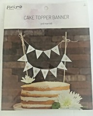 Just Married Wedding Cake Topper Mini Bunting + 7 Piece Love Mini + Car Decals