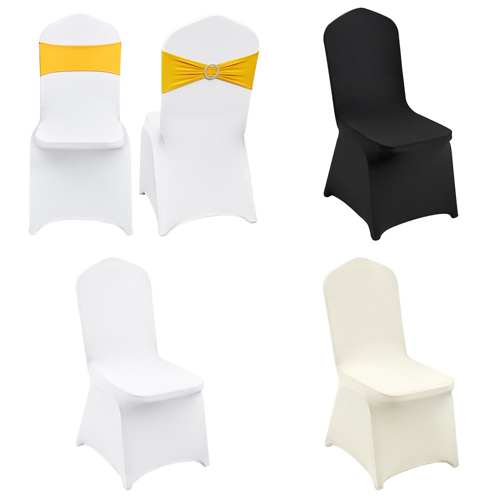 VEVOR 30/50/200PCS Stretch Spandex Folding Chair Covers for Wedding Party Dining