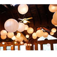 12 Pack Paper Chinese Lantern Lamp Shades for String Lights (8 Inch Diameter)