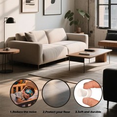 4 PCS White Round Rubber Chair Leg Caps Tips, Vinyl Rubber End Kits, Soft Touch