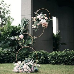 5 feet Metal HOOPS Pillar Stand BACKDROP DECORATION Wedding Party Home Supplies