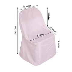 10 Blush Polyester FOLDING CHAIR COVERS Wedding Banquet Reception Decorations