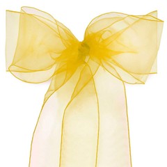 10/20/50/100 Pcs Organza Chair Cover Sash Bow Wedding Party Venue Decoration
