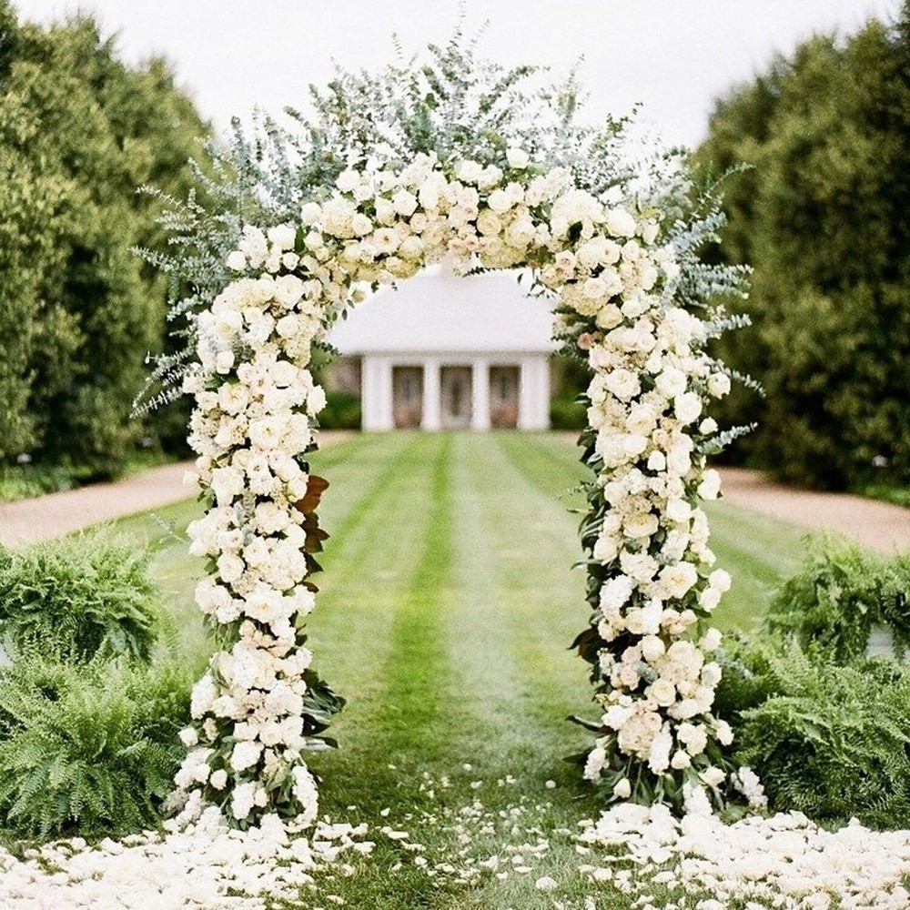 7.9ft Metal Army Green Arch Wedding Party Bridal Prom Garden Floral Decoration