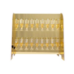 GOLD 25″ Foam 2-Tier Wine Glass Rack Champagne Flute HOLDER STAND Events