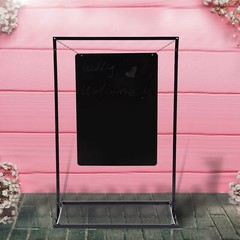 Black Poster Stand Metal Wedding Venue Decor Stand Black Welcome Sign Arch Stand
