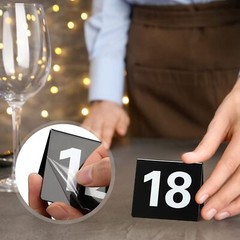 Tuanse Table Numbers 1-25 Acrylic Double Side Numbered Black, White