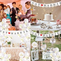 Just Married Decorations Wedding Decor Kit, Mr & Mrs Decorations Wedding Balloons Just…