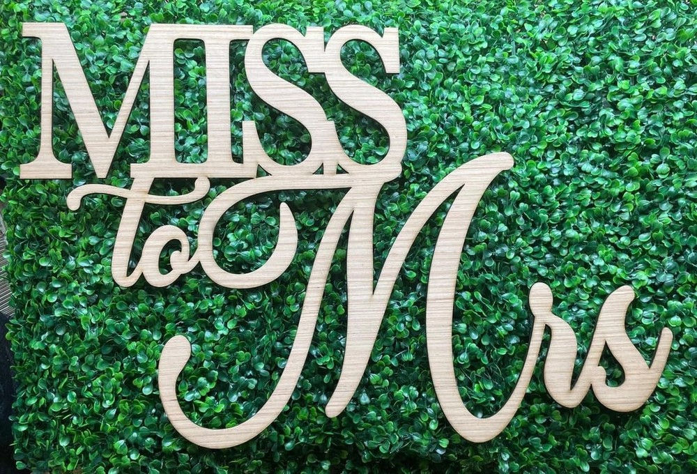 Miss to Mrs Wood Sign for Backdrop, Bridal Shower, Wedding Bar Sign, Bride to…