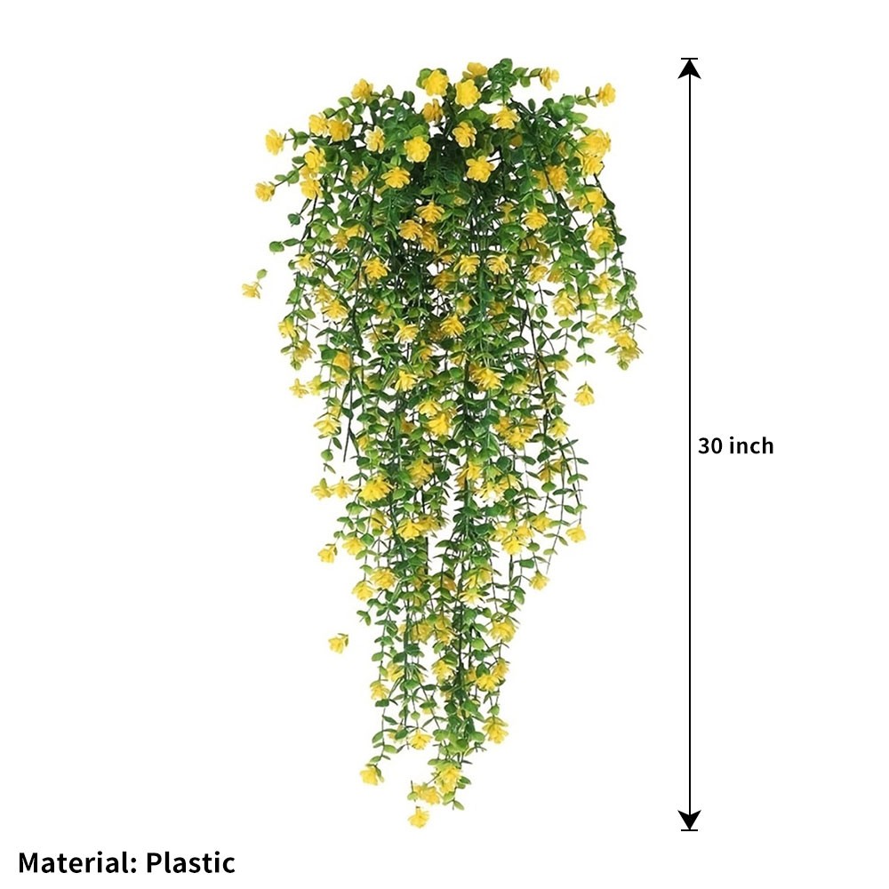 Artificial Hanging Plants Fake Plant Faux Eucalyptus Leaf Greenery Vine JQ