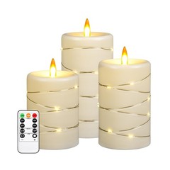 Flameless LED Candles with Timer 3 pc Flickering Flameless Candles … Fast Ship