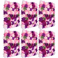 6*Artificial Flower Wall Panel Indoor Outdoor Flower Wall Panel For WeddingDecor