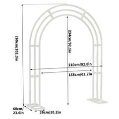Heavy Duty Arch Backdrop Stand Garden Metal Arbor Frame For Wedding Party Stage
