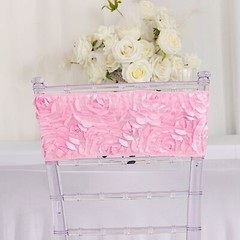 Satin Rosettes Stretchable Spandex Banquet Chair Sashes Wedding Decorations SALE