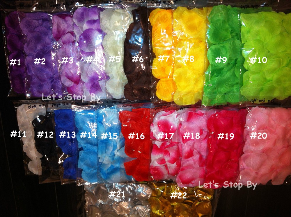 1000 PCS Silk Rose Petals Mutil Color Wedding Party Decor Confetti Flower Floral