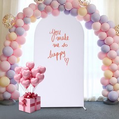White Wedding Arch Backdrop Stand 1.2 × 0.5 × 2.2 m Balloon Frame Kit